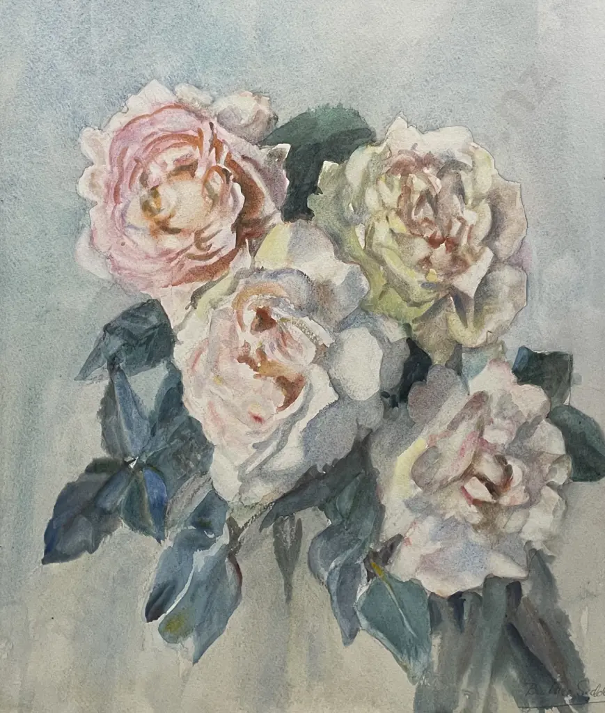 Beatrice Seddon (1889-1987) - Roses "Peace" Image 1++