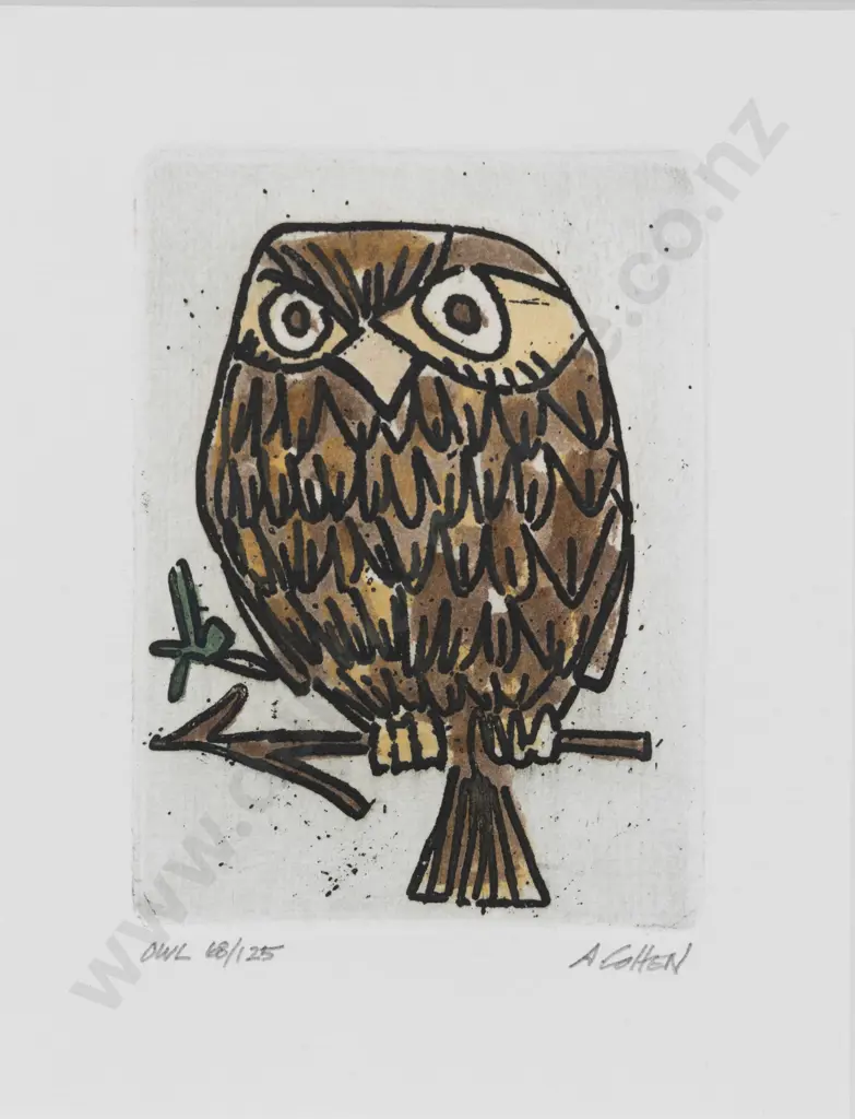Alfred Cohen (American/British 1920 - 2001) - Owl Image 1++