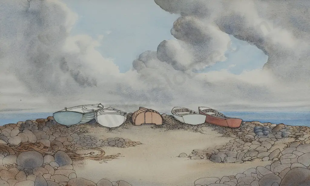 Audrey Bascand - Beached - Ink & Wash Image 1++