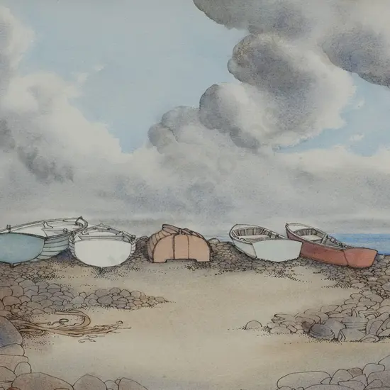 Audrey Bascand - Beached - Ink & Wash