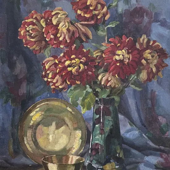 Aileen Palmer - Red Chrysanthemums