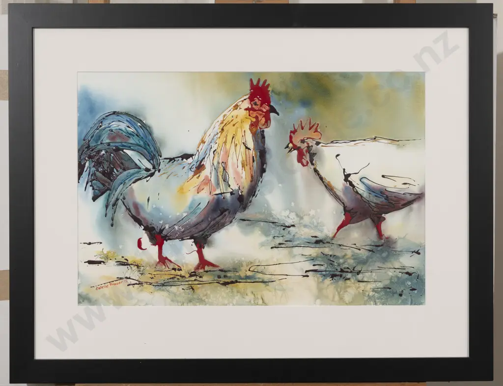 Estelle Fraser - Rooster & Chicken Image 1++