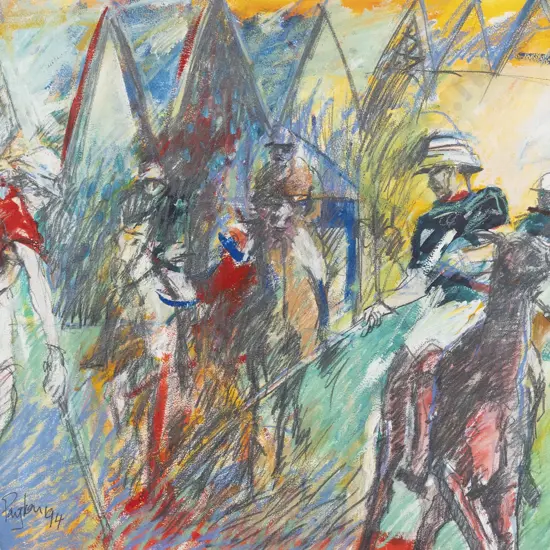 Simon Payton (b 1950) - Polo Match