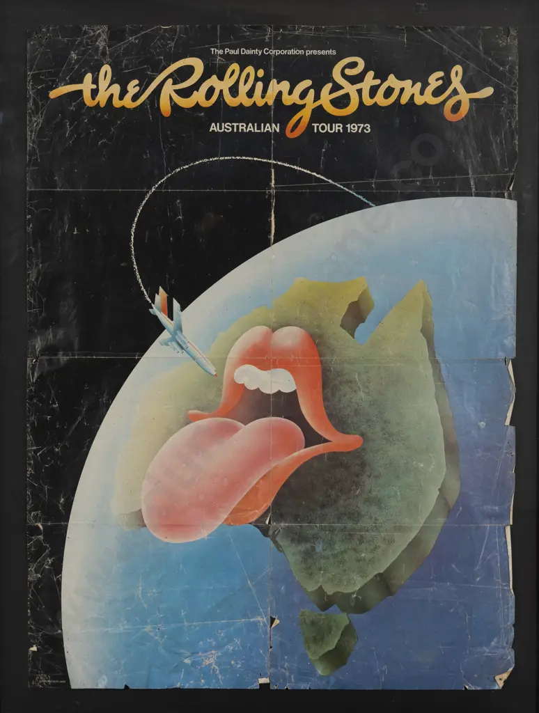 The Rolling Stones Australian Tour 1973 Framed Poster Image 1++