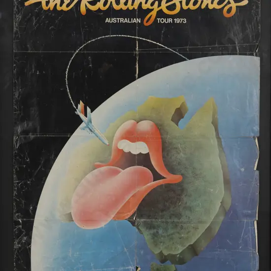 The Rolling Stones Australian Tour 1973 Framed Poster