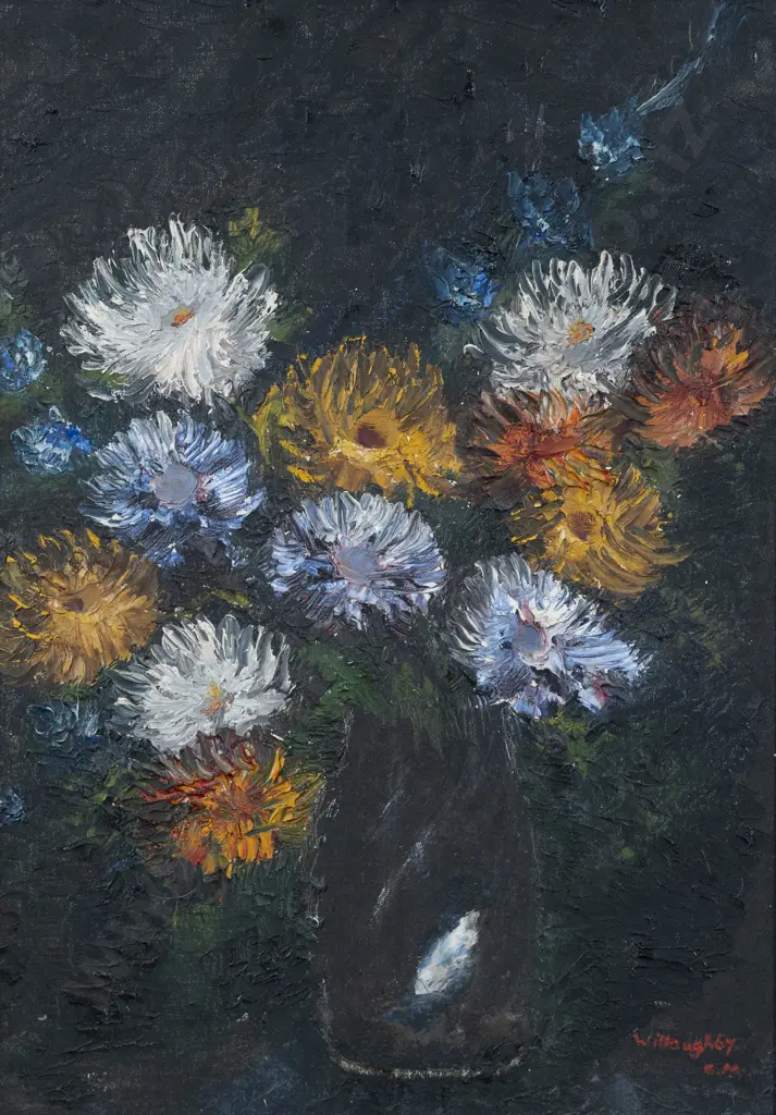 C M Willoughby - Still Life Asters Image 1++