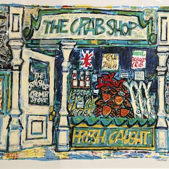 Alfred Cohen (American/British 1920 - 2001) - Crab Shop