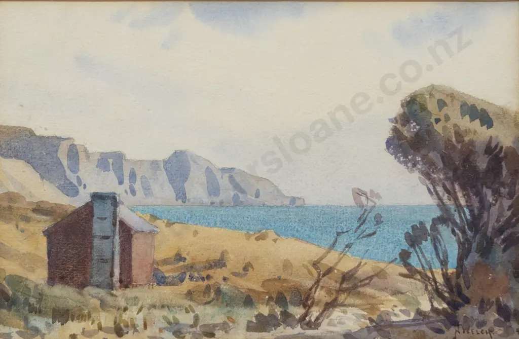 Nugent Welch (1881-1970) - Coastal Hut Image 1++