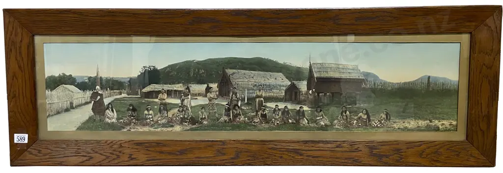 R P Moore (1881 - 1948) - Group of Māori Dancers Whakarewarewa NZ Image 1++