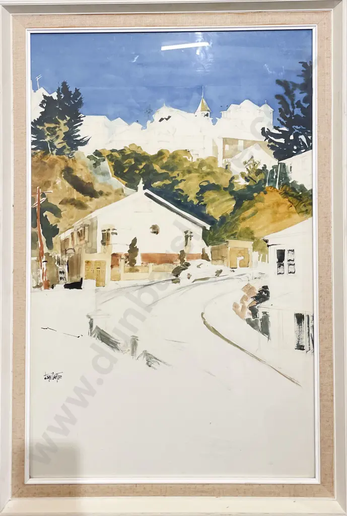 John Castle - Hillside Houses (Brooklyn) - Pen & Wash Image 1++