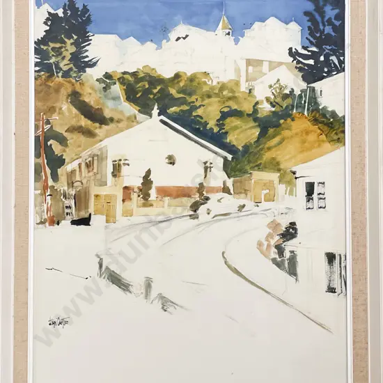 John Castle - Hillside Houses (Brooklyn) - Pen & Wash