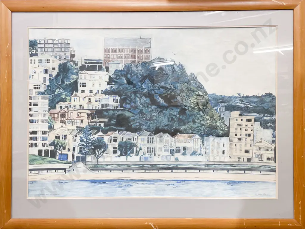 V J Toneycliffe - Oriental Bay - Mixed Media Image 1++