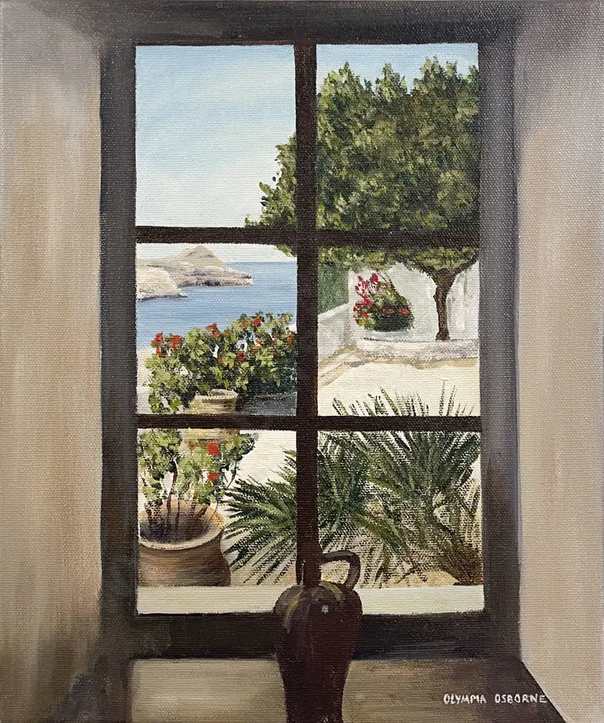 Olympia Osborne - View from a Window - Oil on Canvas Image 1++
