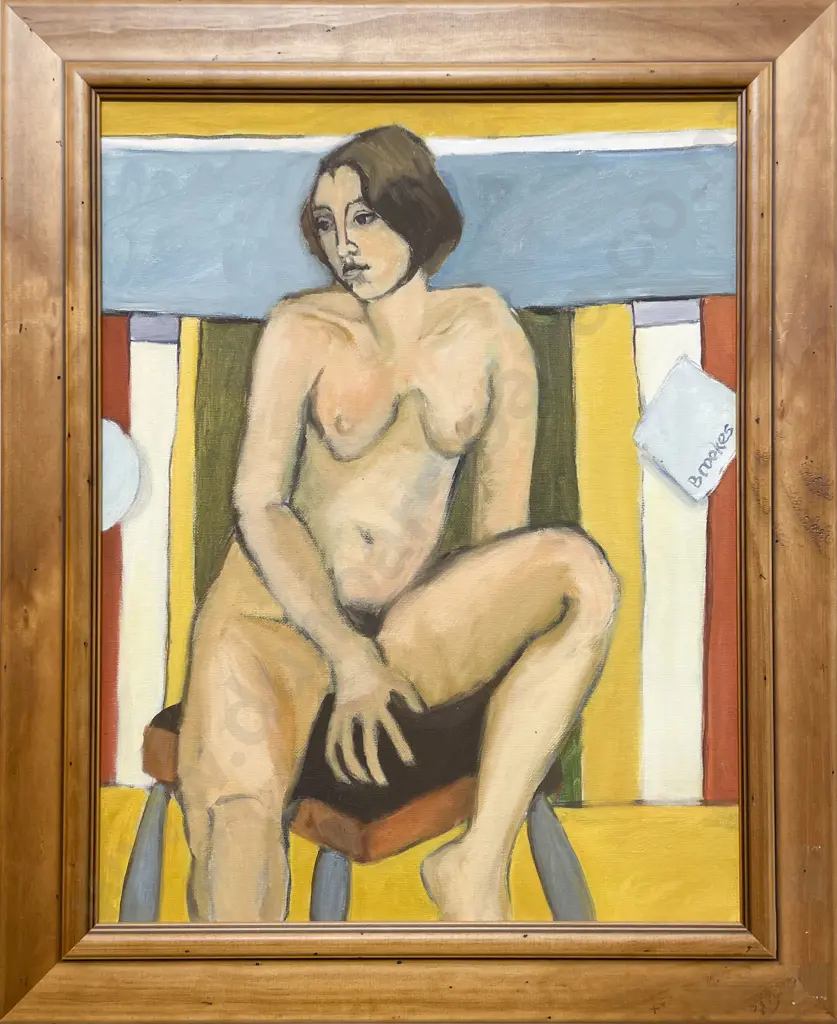Hazel A Brookes - Nude Study - Oil on Board Image 1++