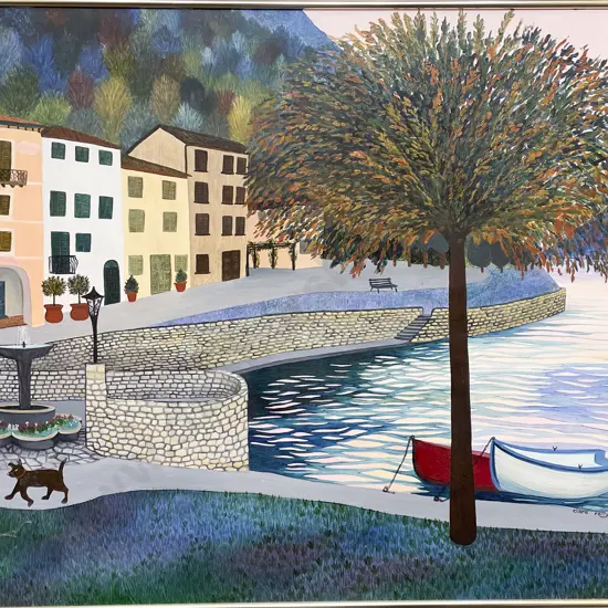 Clare Reilly - Osteno Italy - Oil on Hardboard