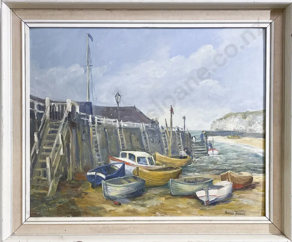 Howard Brooke - Ramsgate Harbour - Oil on Board Image 1++
