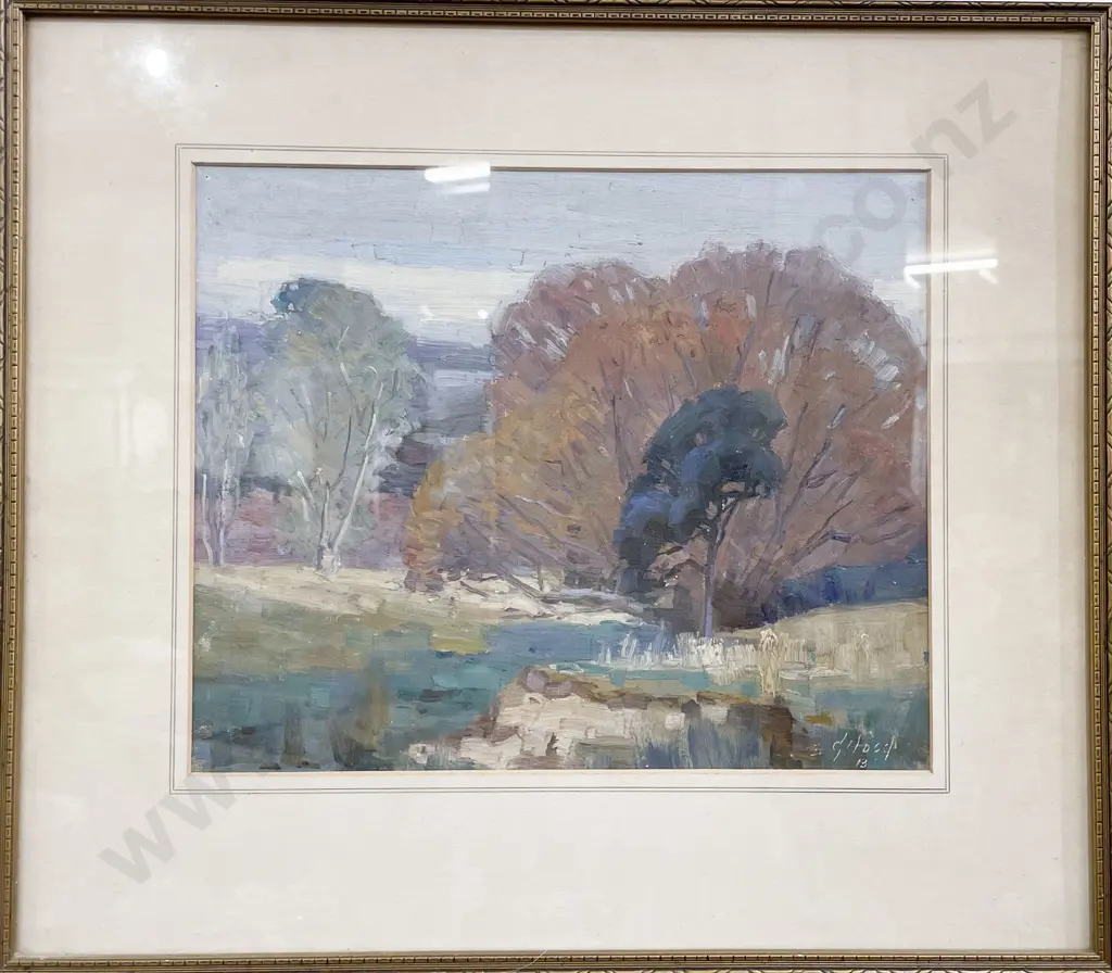 E G Hood - Landscape - Oil on Board Image 1++