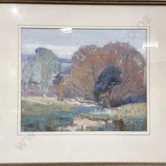 E G Hood - Landscape - Oil on Board