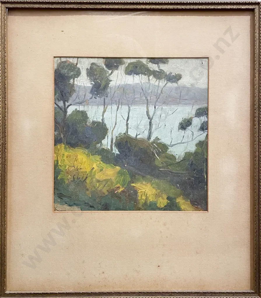 E G Hood - Coastal View - Oil on Board Image 1++