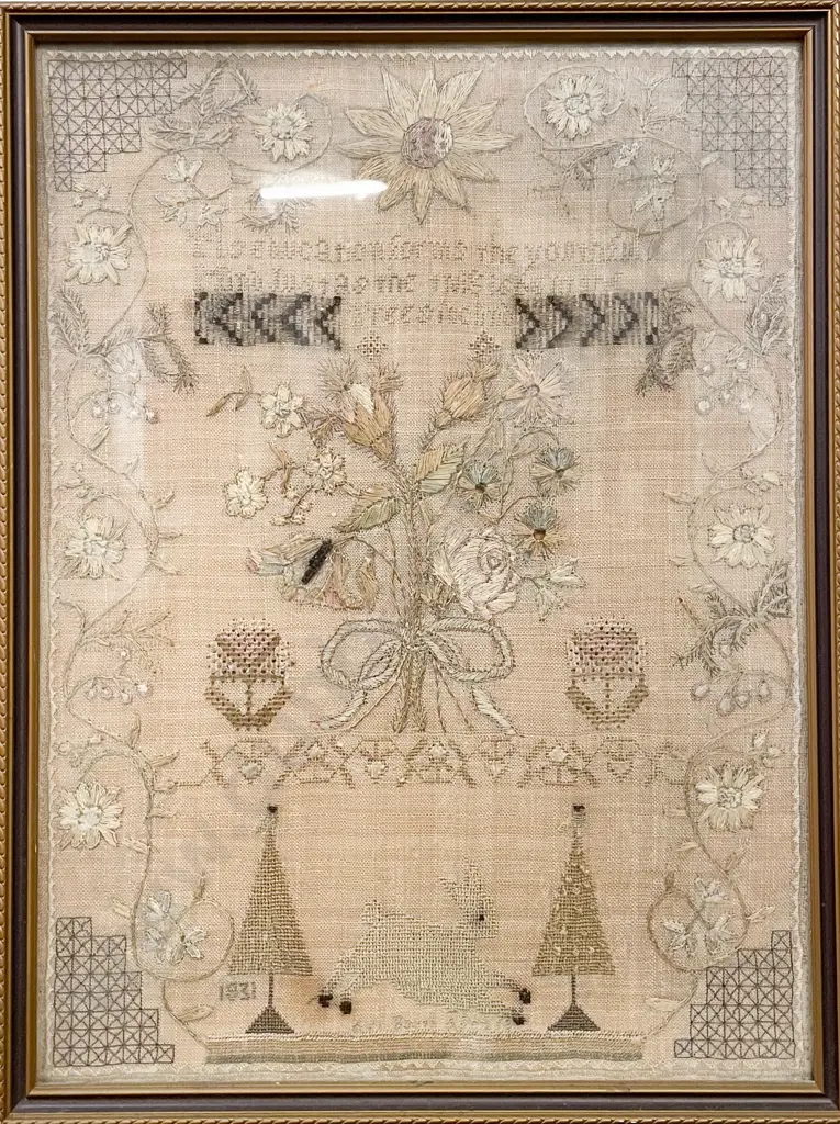 C19th Framed Sampler Image 1++