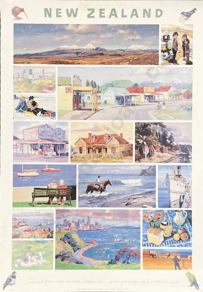 Four NZ Related Unframed Posters & Others Image 1++
