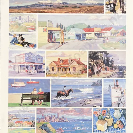 Four NZ Related Unframed Posters & Others