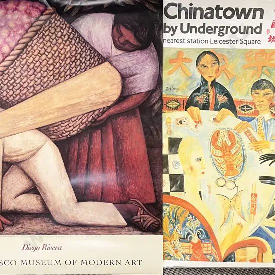 Six Various Vintage Art Posters (unframed)