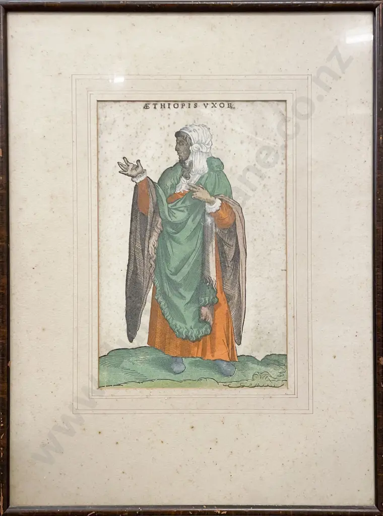 Two C16th Handcoloured Etchings Image 1++