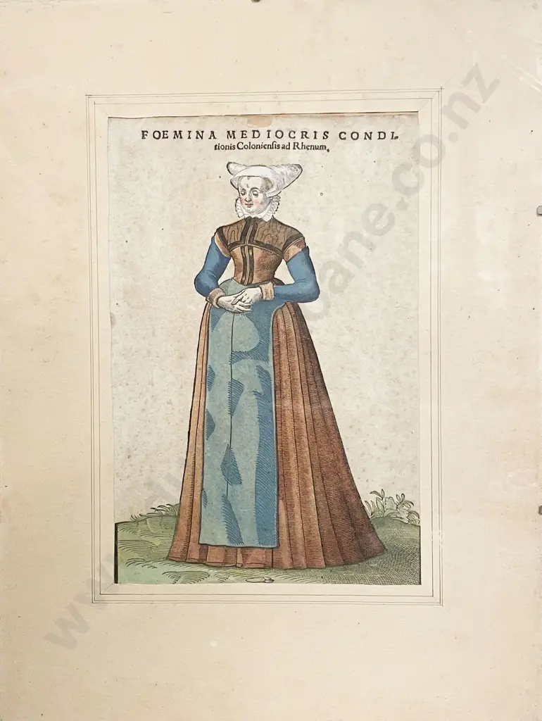 Two C16th Handcoloured Etchings Image 1++
