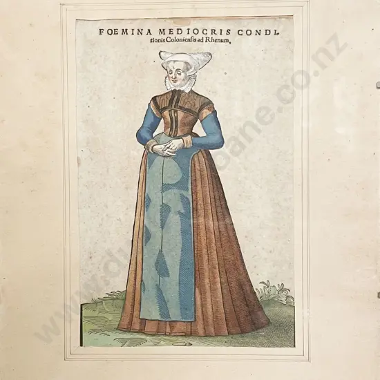 Two C16th Handcoloured Etchings