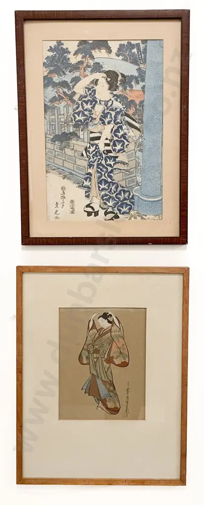 Two Japanese Woodblock Prints & Other Image 1++