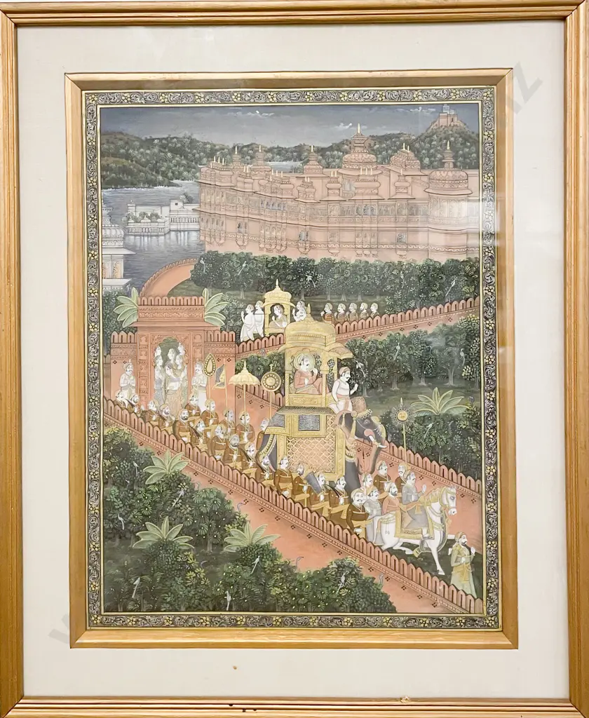 Monsingh  C19th Moghul School Painting The Marriage of Maharajah Image 1++