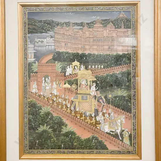 Monsingh  C19th Moghul School Painting The Marriage of Maharajah