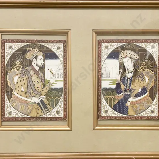 Harrish C19th Pair Moghul School Portraits