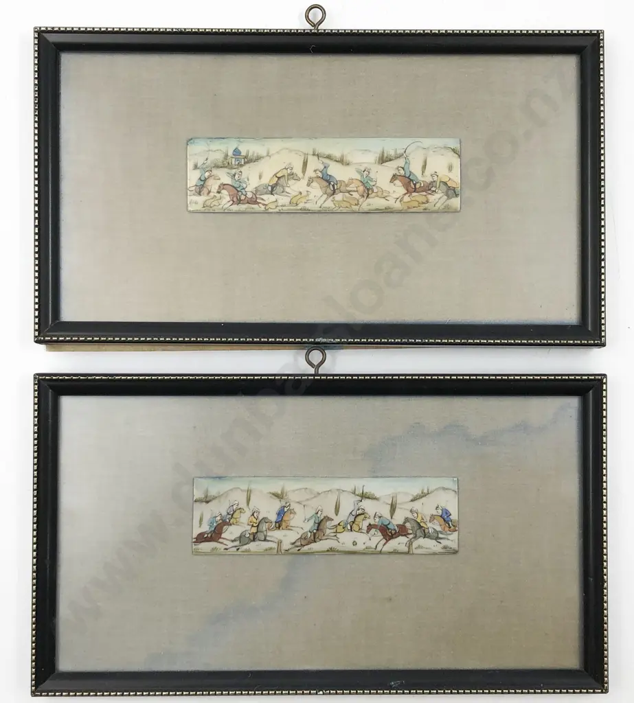Two Moghul School Paintings on Ivory Image 1++
