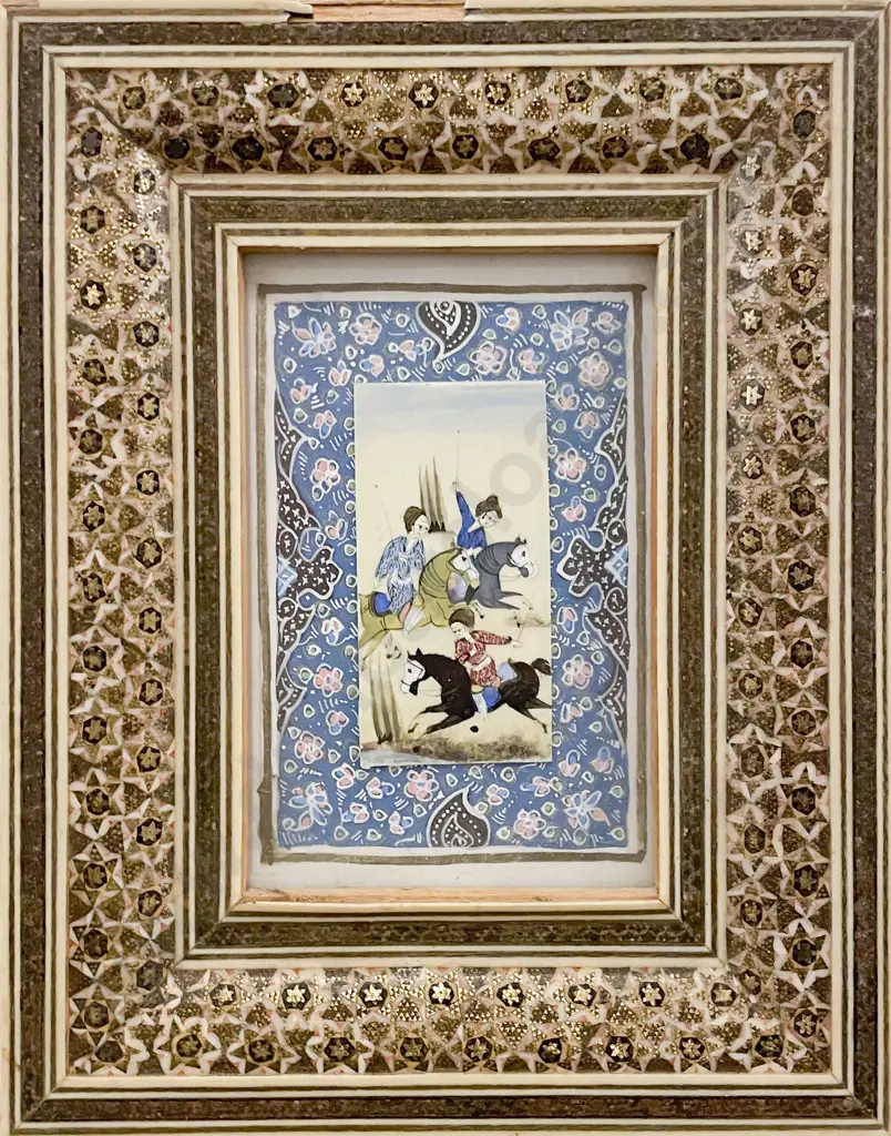 Moghul School Painting on Ivory Image 1++