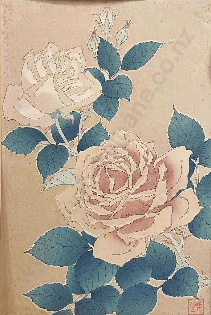 Five Japnese Woodblock Prints (unframed) Image 1++