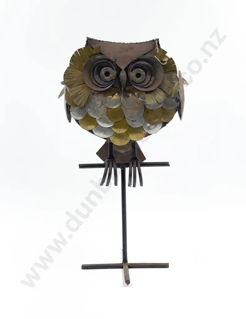 Mixed Metal Owl Sculpture Image 1++