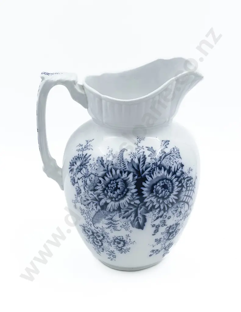 Grimwades Blue and White Printed Toilet Jug Image 1++