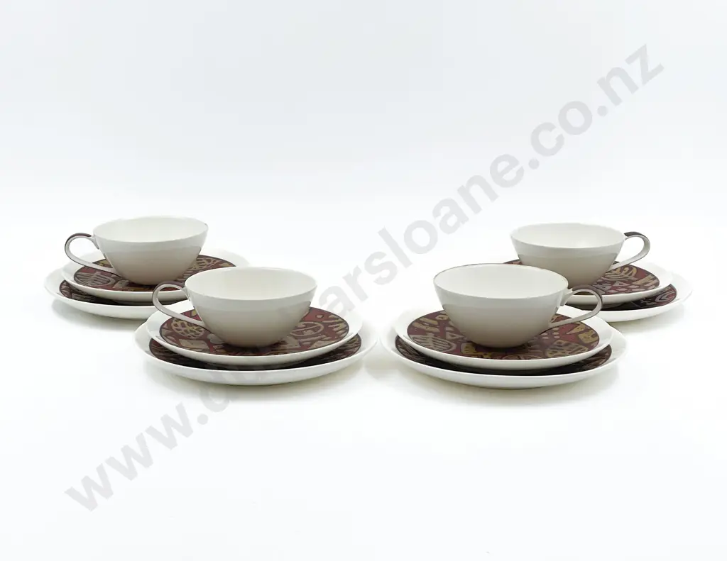 Mid C20th Satsuma Four Cup Saucer and Plates Image 1++