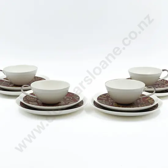 Mid C20th Satsuma Four Cup Saucer and Plates
