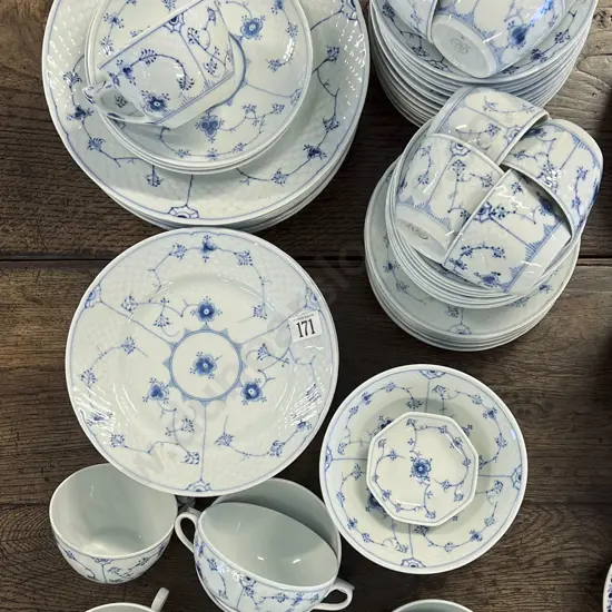 B & G Blue & White Dinner Ware