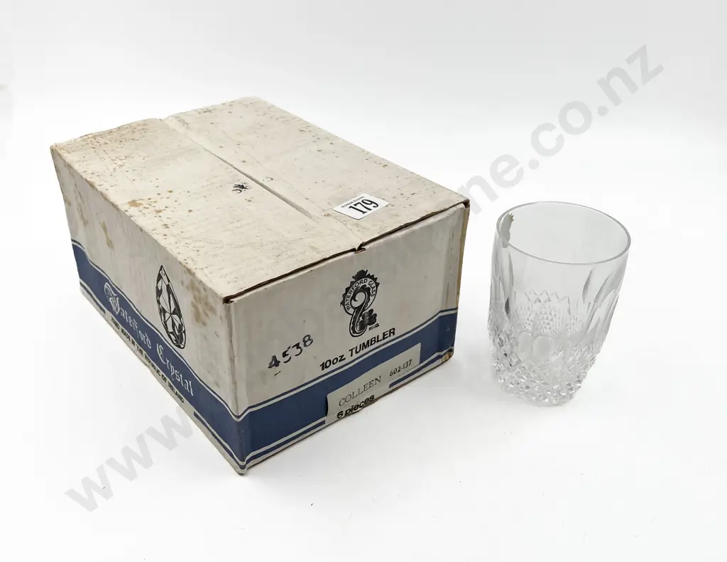 Boxed Six Waterford Colleen Pattern 10oz Tumblers Image 1++