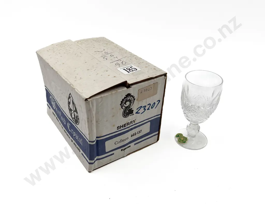 Boxed Six Waterford Colleen Pattern Sherry Image 1++