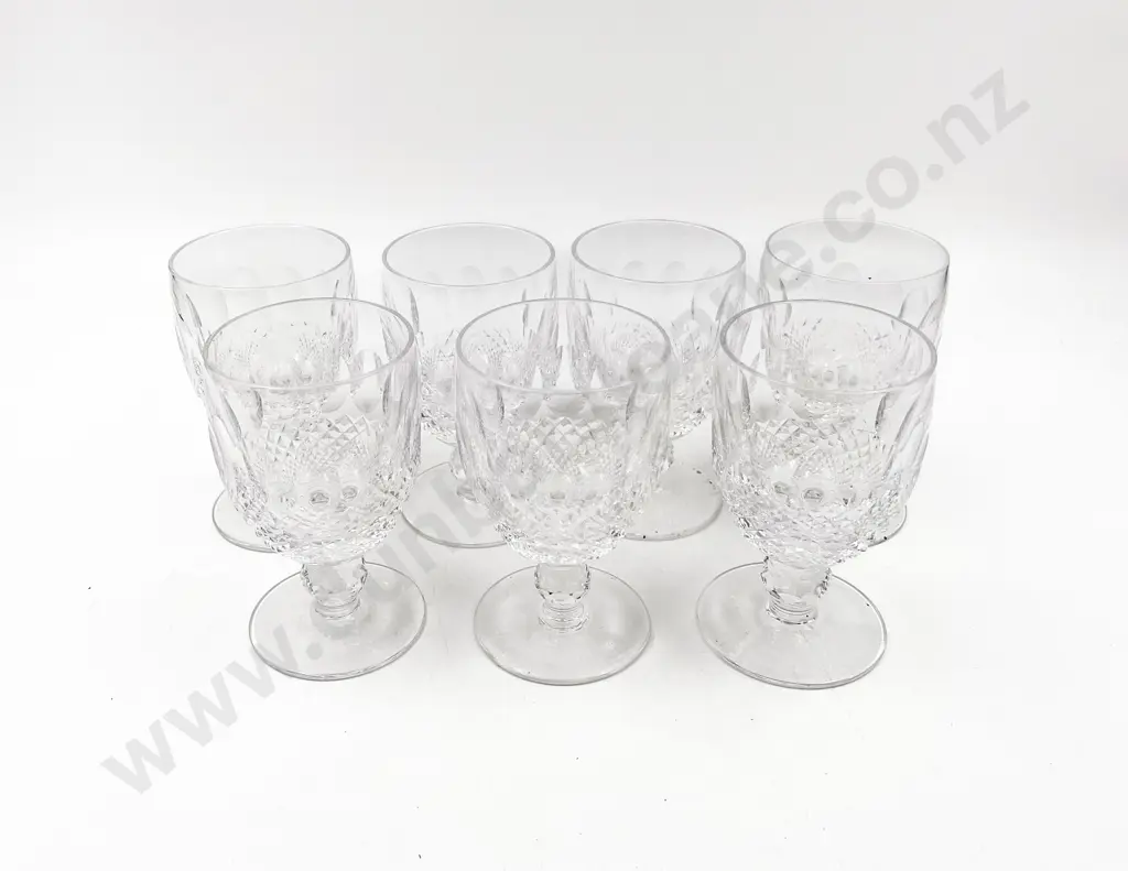 Seven Waterford Crystal Colleen Pattern 10oz Goblets Image 1++