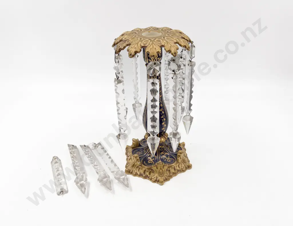 Mid C19th English Porcelain and Glass Lustre Image 1++