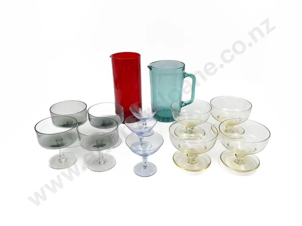 Collection Mid C20th Coloured Glassware Image 1++
