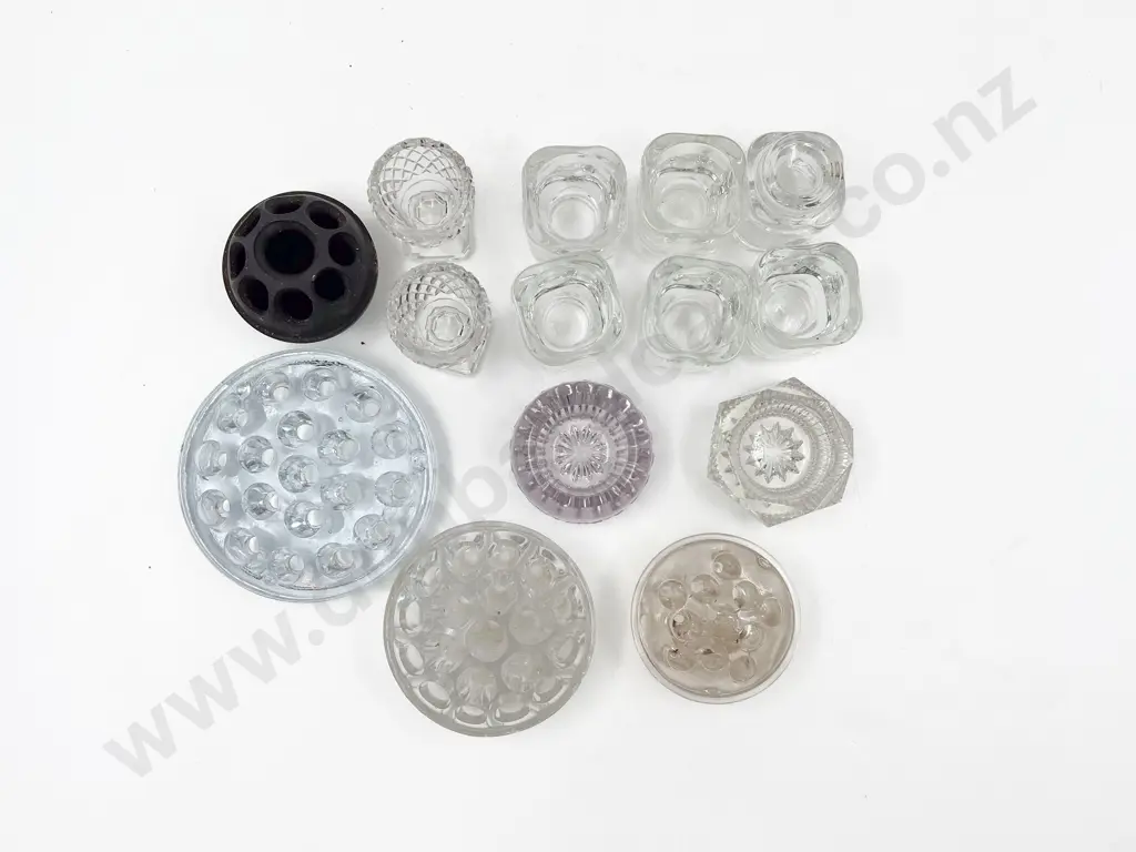 Collection Glass Flower Frogs & Various Image 1++