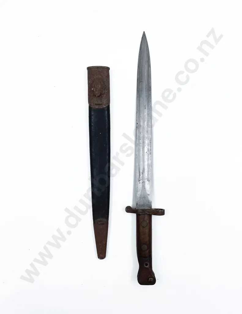 WWI 1907 Pattern EFD Enfield Bayonet and Leather Scabbard Image 1++