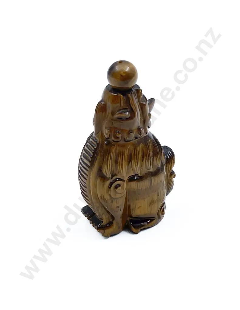 Carved Tiger Eye Snuff Bottle Image 1++